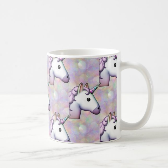 Taza De Café emoji de holograma unicornio (Derecha)