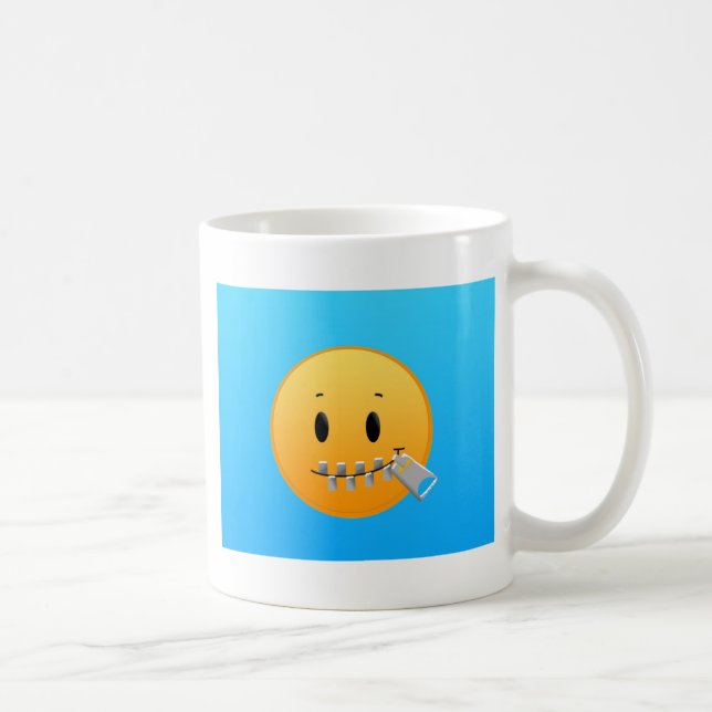 Taza De Café Emoji de la cremallera (Derecha)
