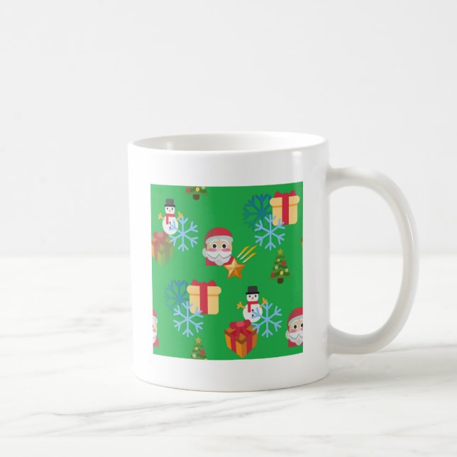 Taza De Café emoji de navidades verdes (Derecha)