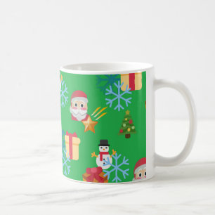 Taza De Café emoji de navidades verdes