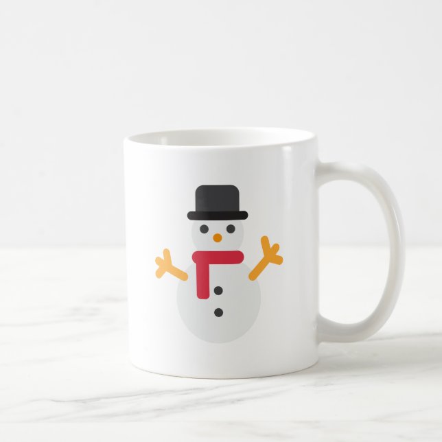 Taza De Café emoji de snowman de los navidades (Derecha)