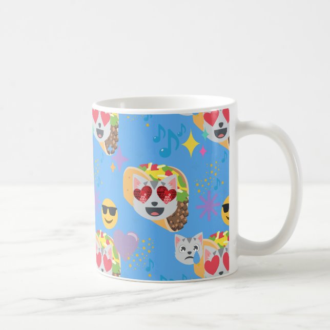 Taza De Café emoji de taco cat (Derecha)