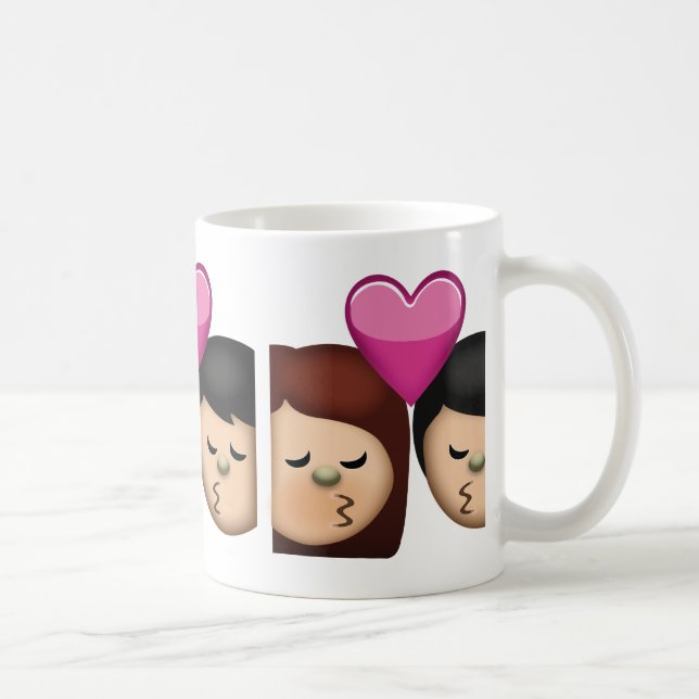 Taza De Café Emoji del beso (Derecha)