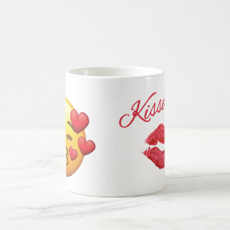 Taza De Café Emoji del beso/del corazón