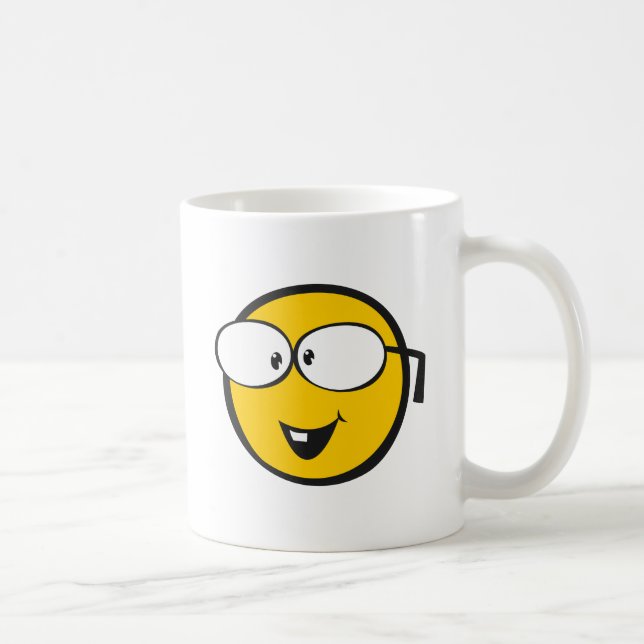 Taza De Café Emoji del empollón (Derecha)