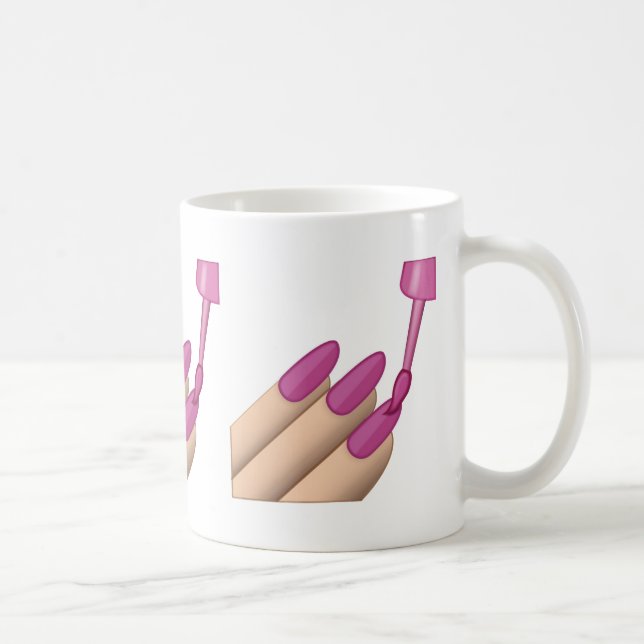 Taza De Café Emoji del esmalte de uñas (Derecha)