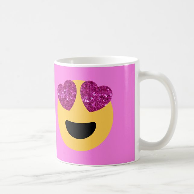 Taza De Café emoji del ojo del corazón (Derecha)