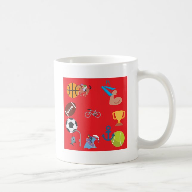 Taza De Café emoji deportiva (Derecha)