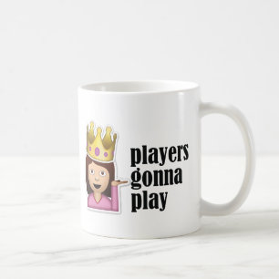 Taza De Café Emoji descarada del chica - jugadores que van a