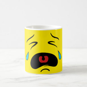 Taza De Café Emoji gritadora triste estupenda de la cara