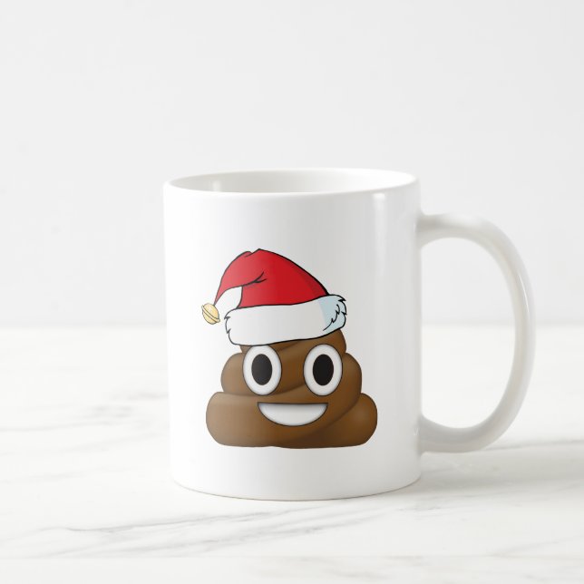 Taza De Café Emoji hilarante del impulso de Navidad (Derecha)