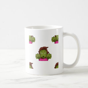 Taza De Café emoji mujer zombie