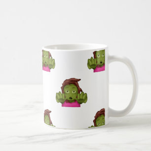 Taza De Café emoji mujer zombie