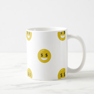 Taza De Café emoji ocular de dinero