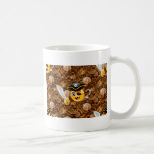 Taza De Café emoji pirata del tesoro