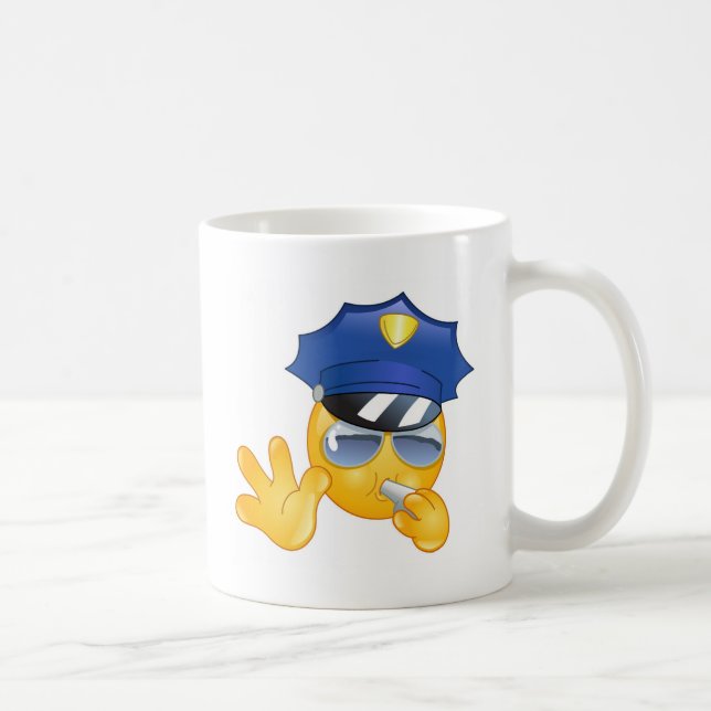 Taza De Café emoji policial (Derecha)
