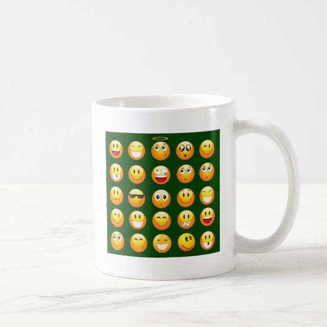 Taza De Café emoji verde oscuro (Derecha)