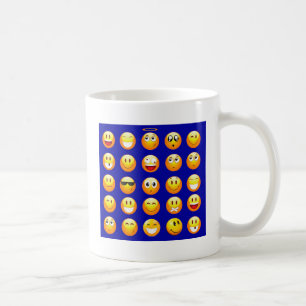Taza De Café emojis azul oscuro