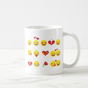 Taza De Café Emojis de San Valentín
