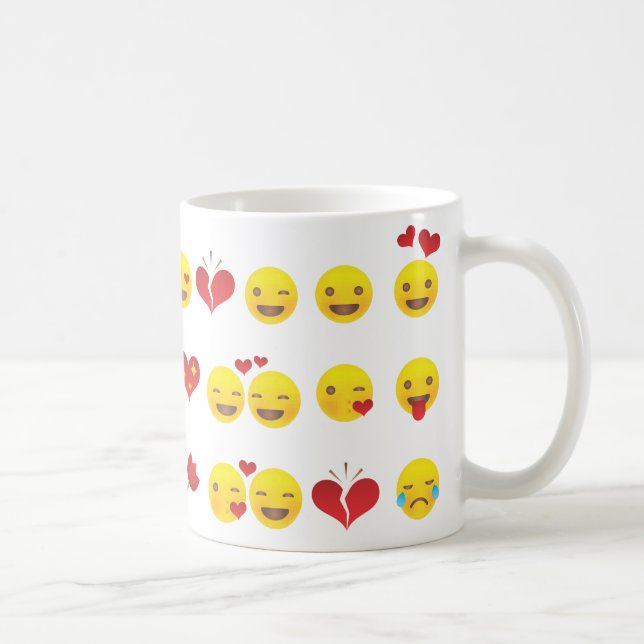 Taza De Café Emojis de San Valentín (Derecha)