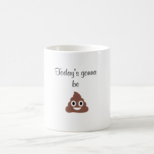 Taza De Café Emoticón de poo Personalizable (Centro)