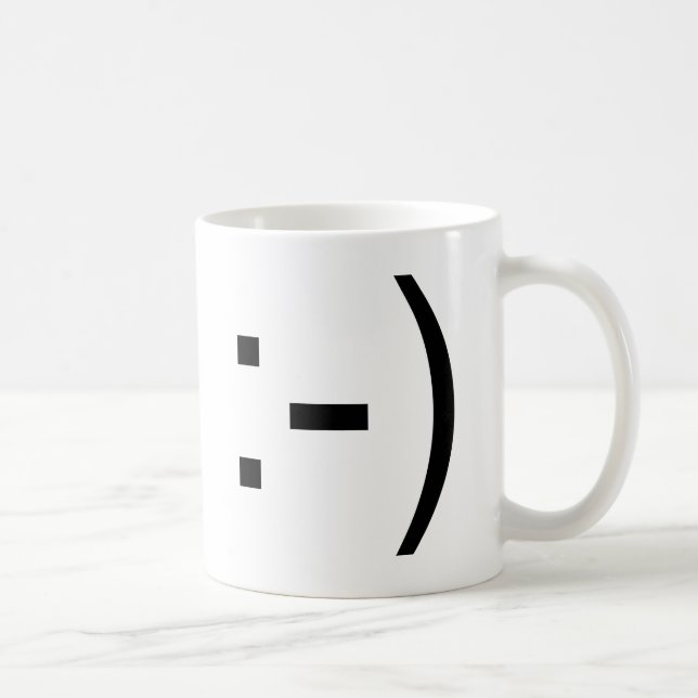 Taza De Café ¡Emoticon feliz de la cara! (Derecha)