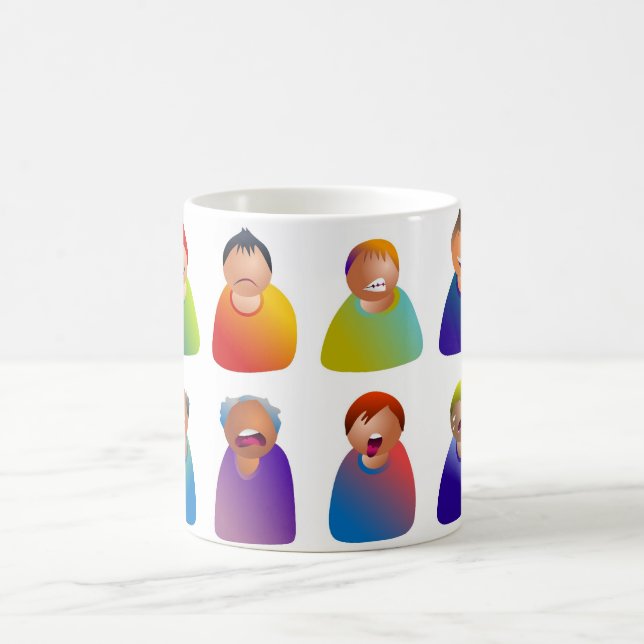 Taza De Café Emoticons masculinos (Centro)