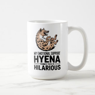 Taza De Café Emotional Support Hyena Funny Mental Health Meme