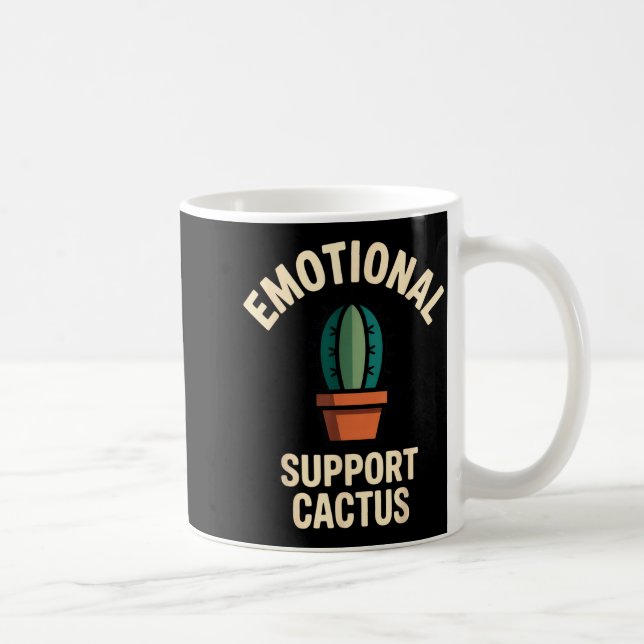 Taza De Café Emotional Suprt Cactus Funny Succulent Humor Outfi (Derecha)