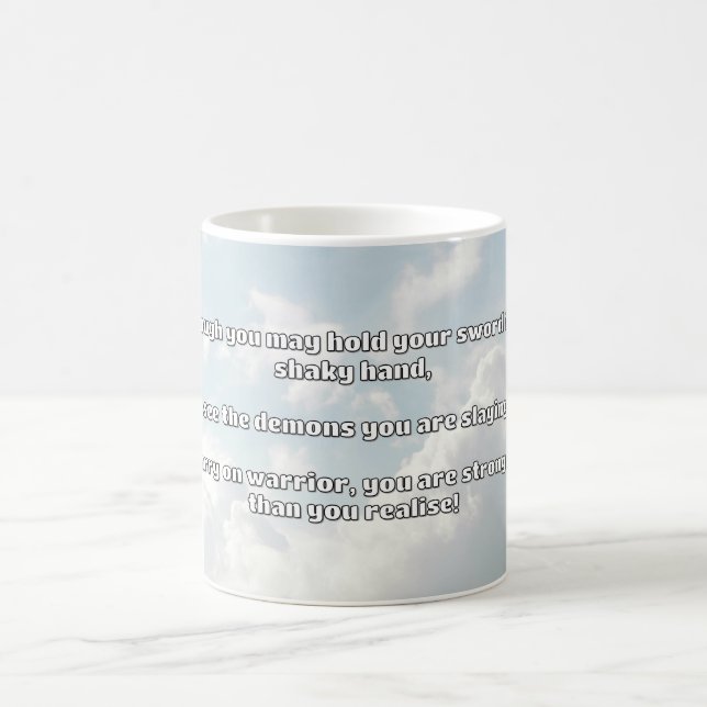 Taza De Café Empath Warrior Positive Citation Animation (Centro)