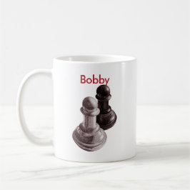 Taza De Café Empeños blancos y negros conocidos de encargo del