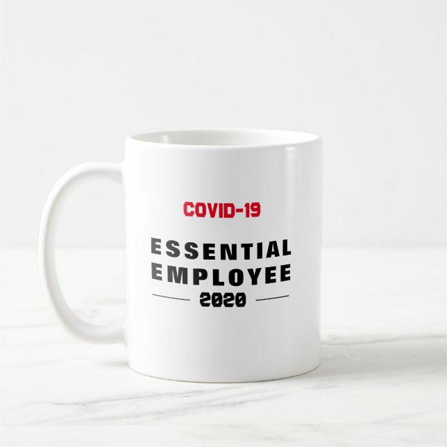 Taza De Café EMPLEADO ESENCIAL Covid-19 Keyworker MUG (Izquierda)