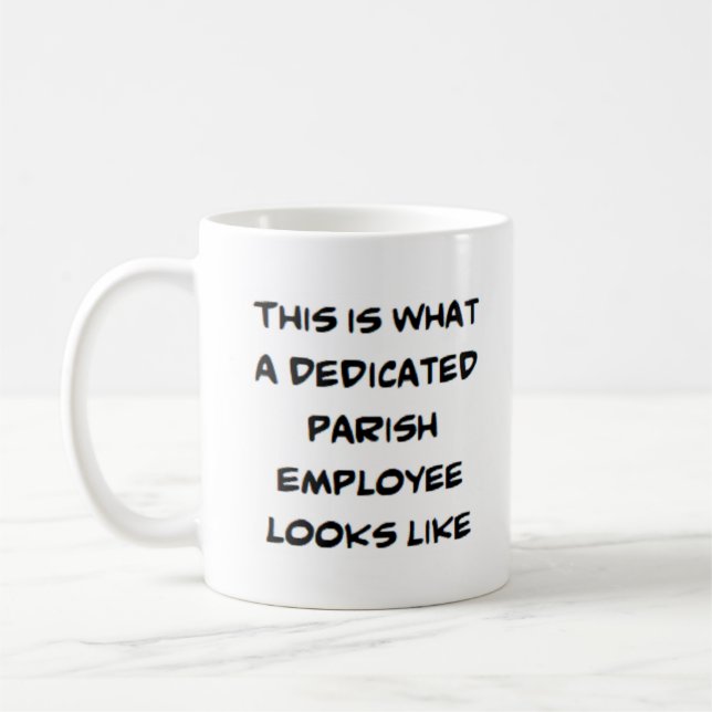 Taza De Café empleado parroquial, dedicado (Izquierda)