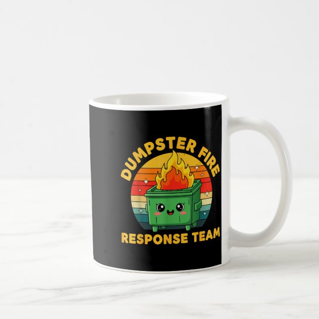 Taza De Café Employee Dumpster Fire Resnse Team Ugly Christmas  (Derecha)