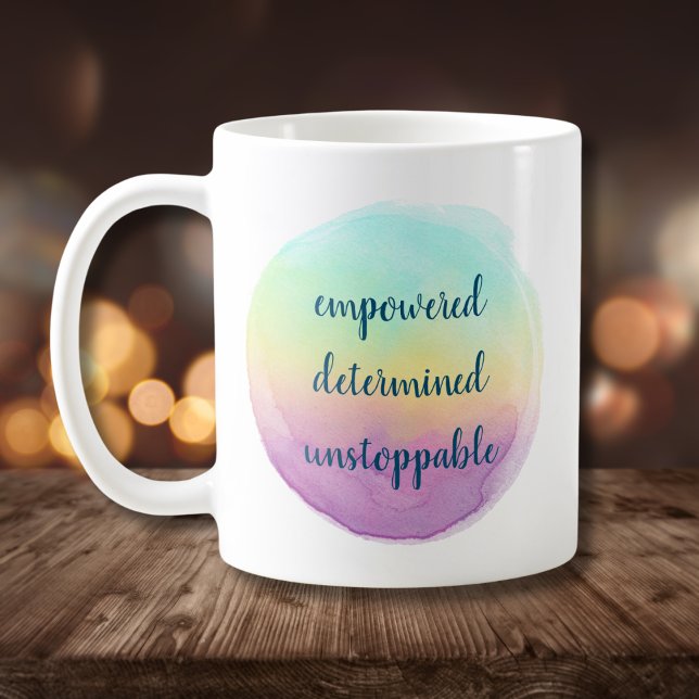 Taza De Café Empoderada Decidida Imparable (Subido por el creador)