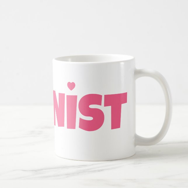 Taza De Café Empoderamiento de las mujeres rosadas Feminismo mo (Derecha)