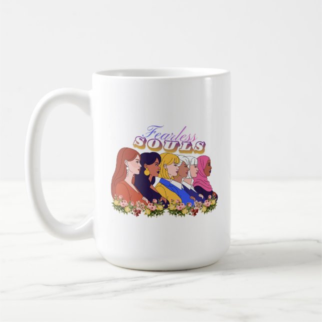 Taza De Café Empoderamiento de Mujeres Almas sin Miedo (Izquierda)