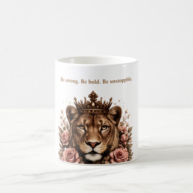 Taza De Café Empoderamiento del León Coronado (Centro)