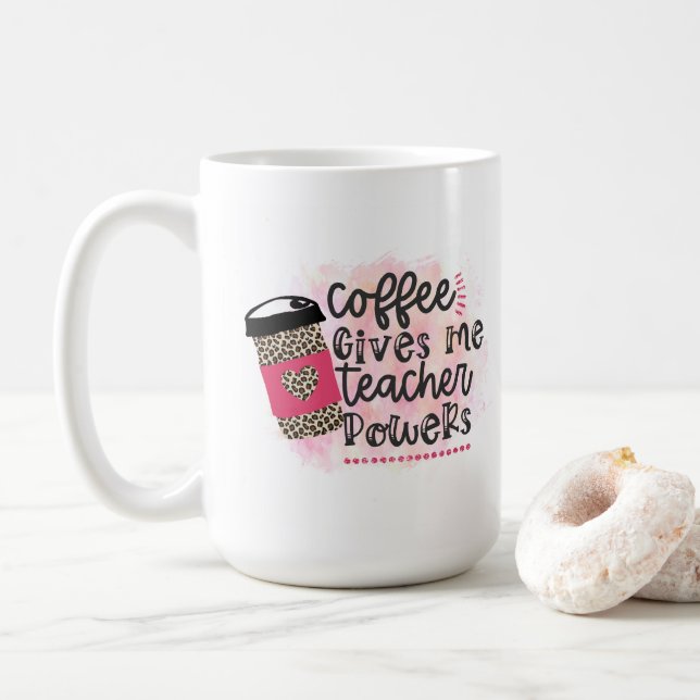 Taza De Café Empoderar al profesor (Con donut)