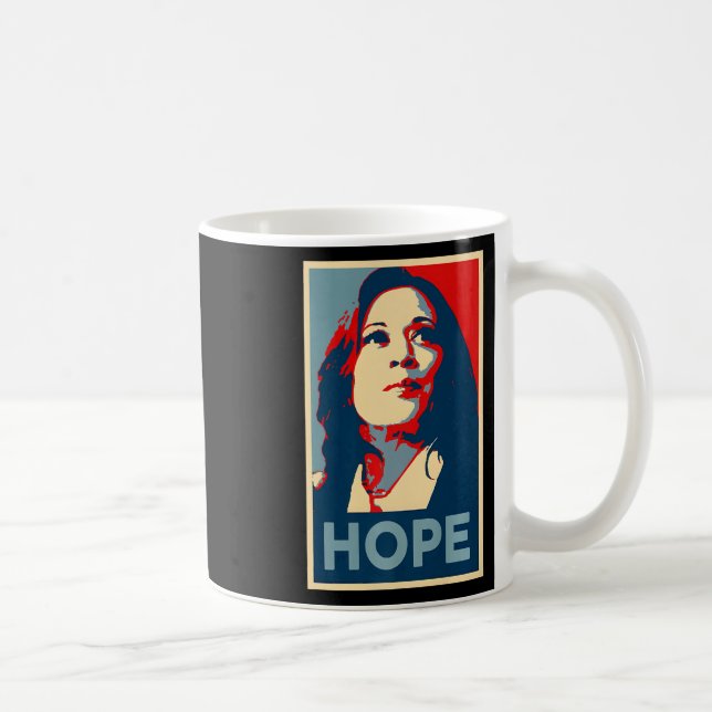 Taza De Café Empoderar la esperanza alegría Kamala Harris Obama (Derecha)