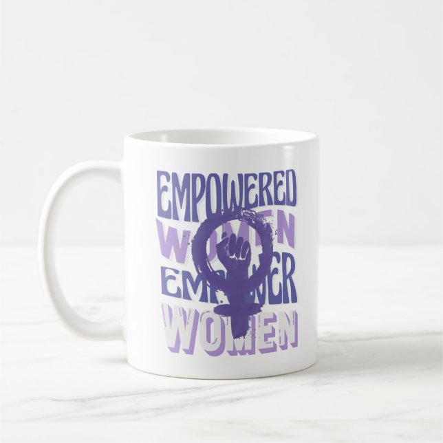 Taza De Café Empoderar Mujeres, Símbolo de la Mujer Día Interna (Izquierda)