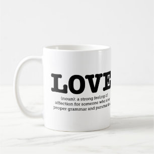 Taza De Café Empollón de la gramática inglesa de la definici