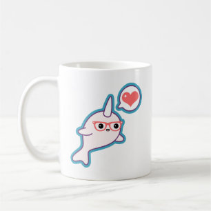 Taza De Café Empollón lindo Narwhal