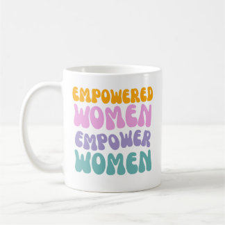 Taza De Café Empowered Women Empower Women Retro Vintage quote