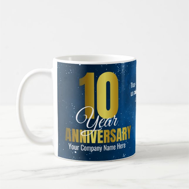 Taza De Café Empresa 10 años de actividad (Izquierda)