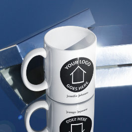 Taza De Café Empresa inmobiliaria añada su Personalizado de log