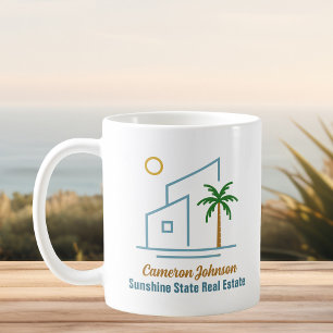 Taza De Café Empresa inmobiliaria de playa Cute Personalizado