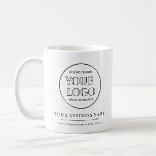 Taza De Café Empresa Mínima Nombre del Logotipo Año