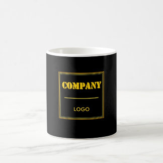 Taza De Café Empresa personalizada negra moderna personalizada