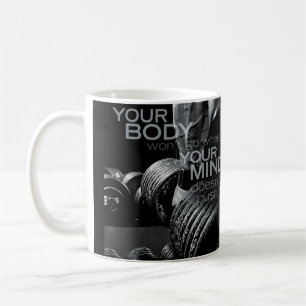 Taza De Café Empujar tu mente y cuerpo - Motivación de entrenam